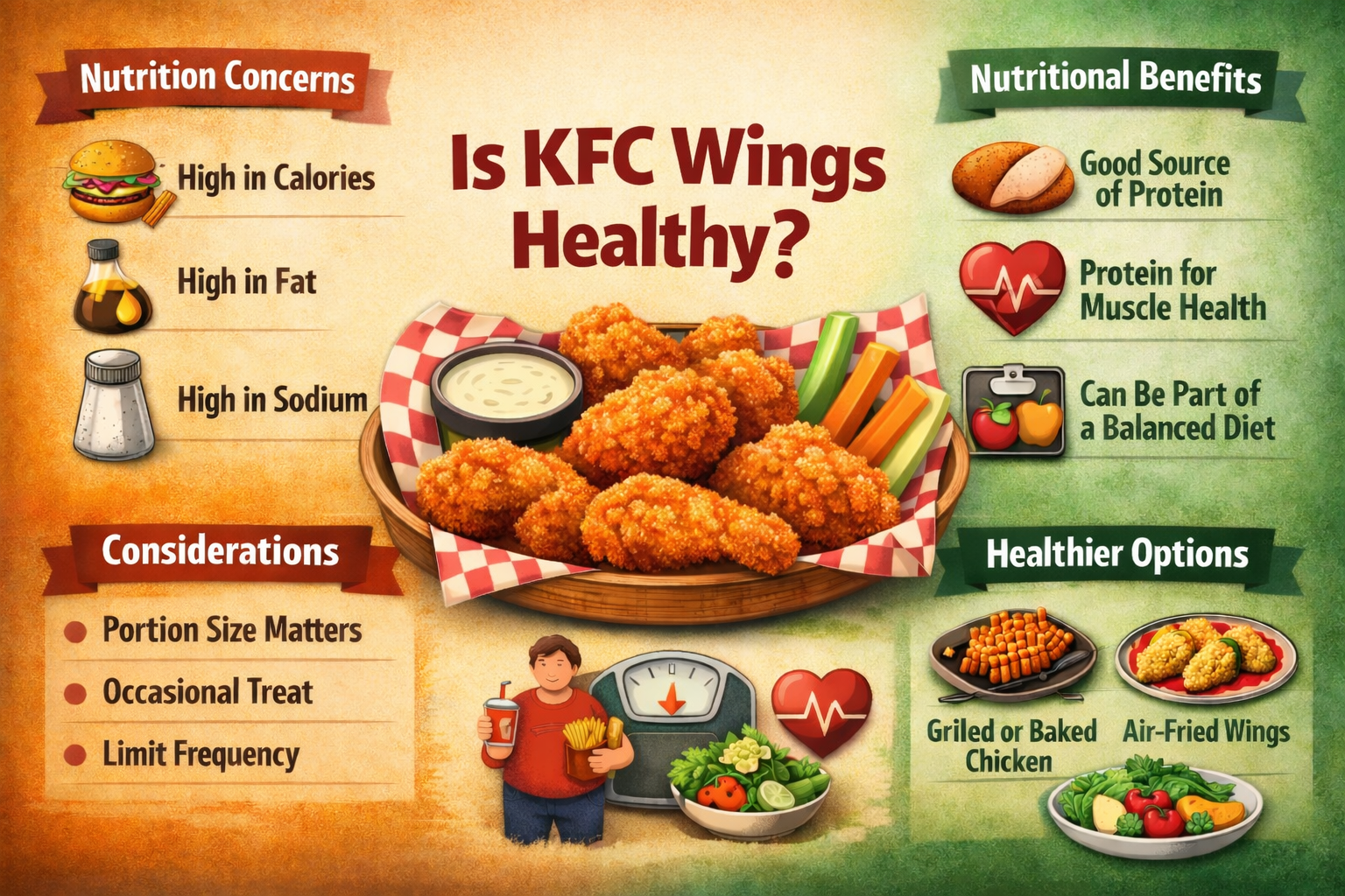 Is KFC wings healthy?