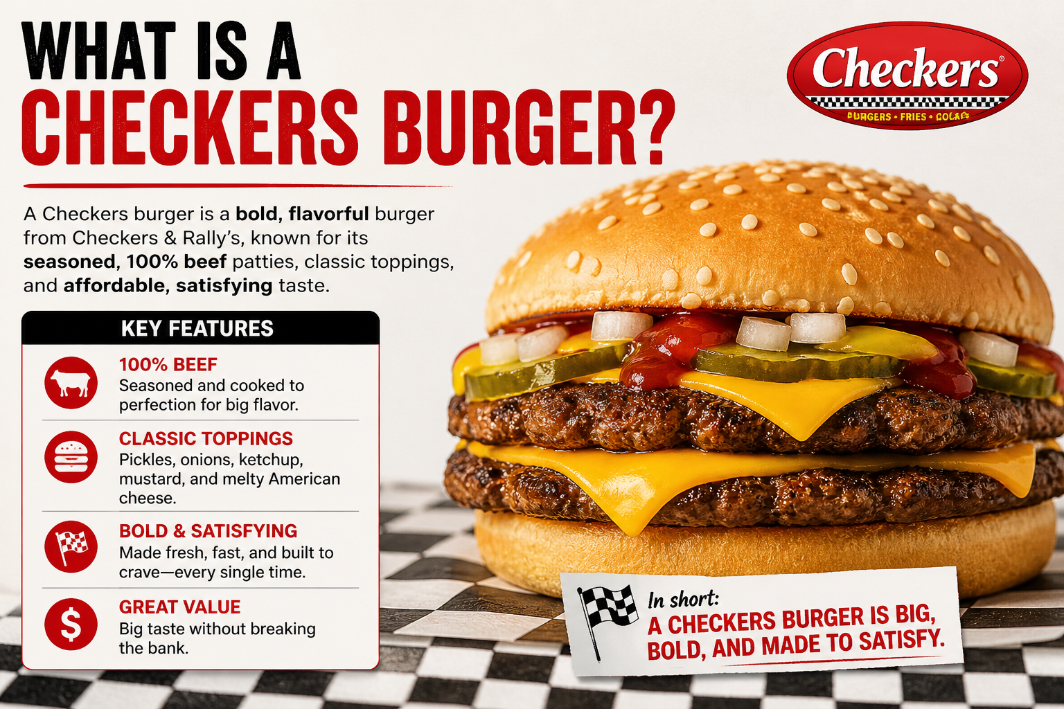 what is a checkers burger