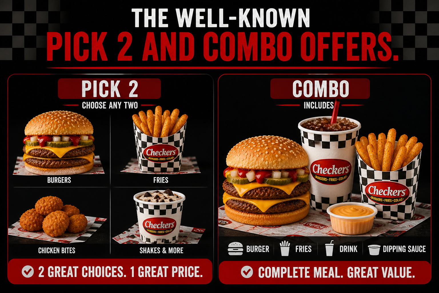 The well-known Pick 2 and Combo Offers.