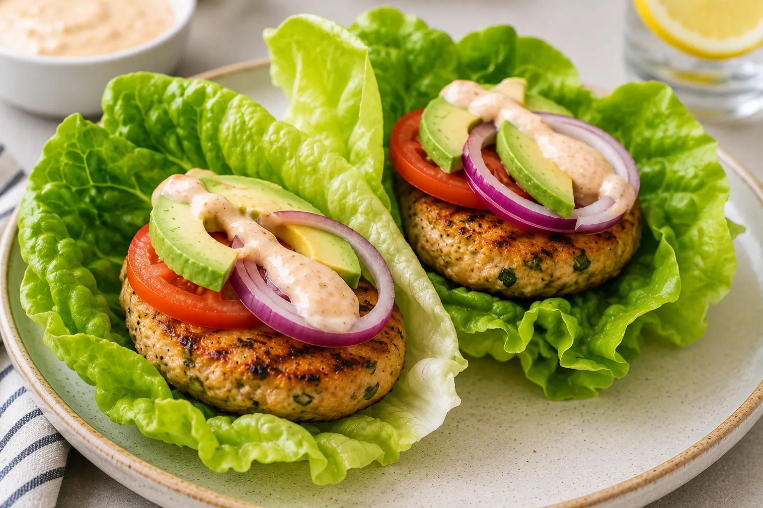 Turkey Burger Lettuce Wrap